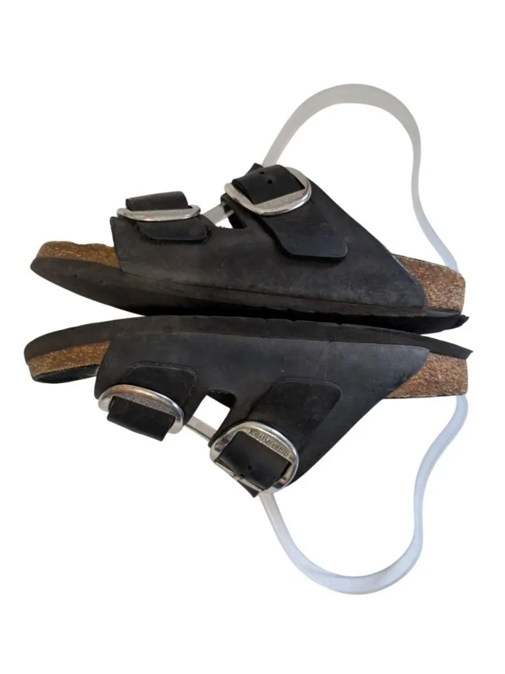 Birkenstock Arizona Big Buckle Exquisite Black Leather Sandals 37 US 6 Narrow